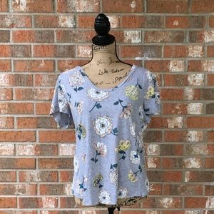 Ann Taylor LOFT Floral T-Shirt Size Large